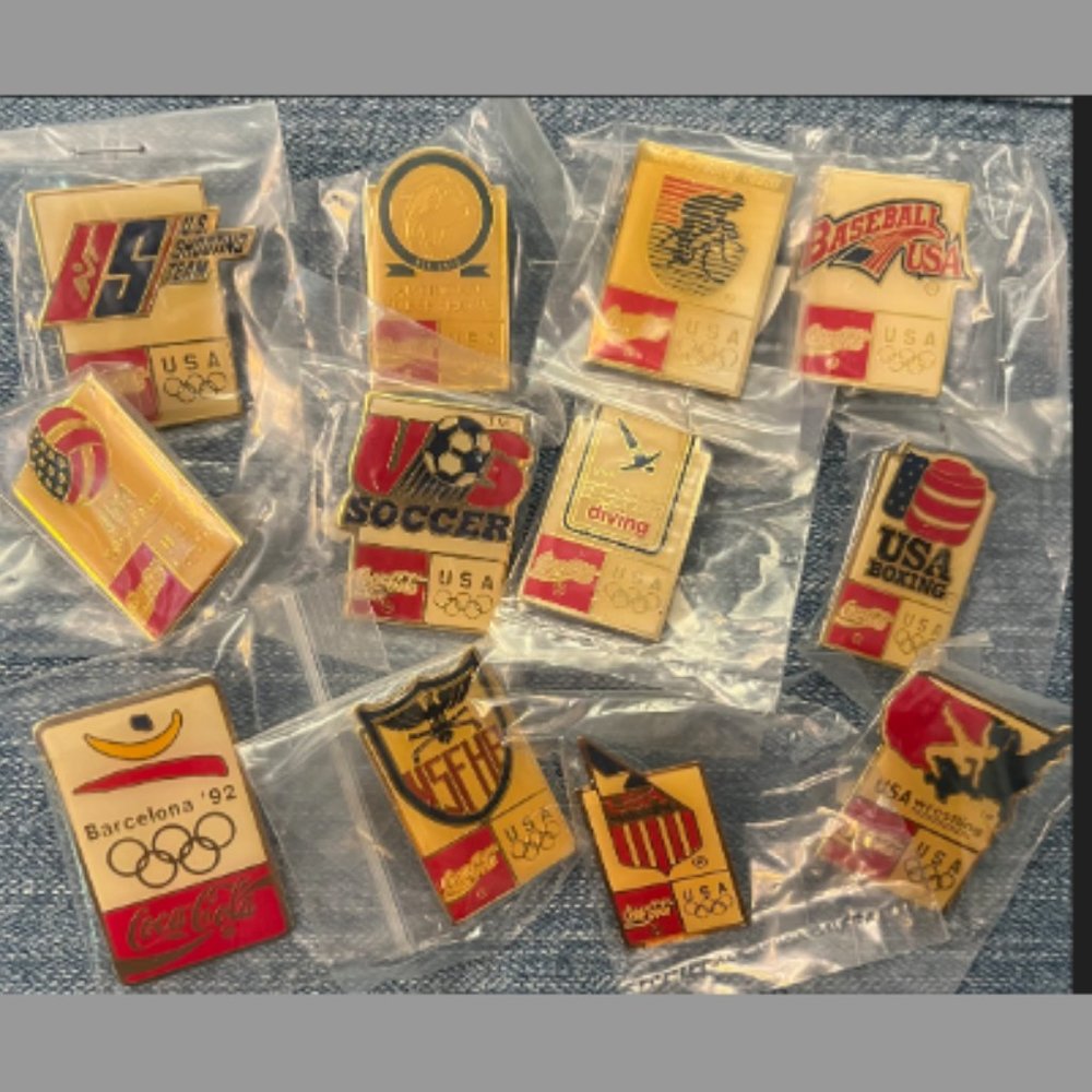 Set of 12 Coca-Cola Olympic Sports Pins